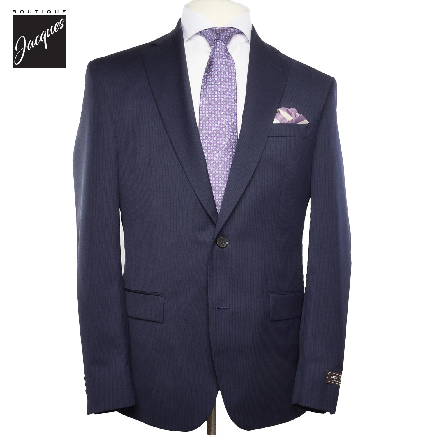 Blue Tonal Stripe Orleans Slim Fit Suit - Jack Victor 3 Blue Tonal Stripe Orleans Slim Fit Suit - Jack Victor