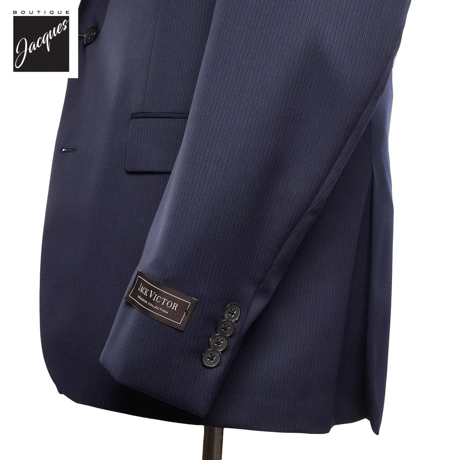 Blue Tonal Stripe Orleans Slim Fit Suit - Jack Victor 5 Blue Tonal Stripe Orleans Slim Fit Suit - Jack Victor - Image 3