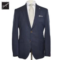 Navy Check Uptown Slim Fit Wool Suit - Jack Victor