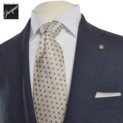 Navy Check Uptown Slim Fit Wool Suit - Jack Victor 13 Navy Check Uptown Slim Fit Wool Suit - Jack Victor -ETON Store JACKVICTORUPTOWNJVC39232 4
