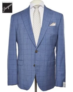 Ocean Blue Windowpane Check Slim Fit Urban Sartorial Suit - Jack Victor 16 Ocean Blue Windowpane Check Slim Fit Urban Sartorial Suit - Jack Victor -ETON Store JACKVICTORURBAN3201020 1