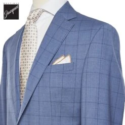 Ocean Blue Windowpane Check Slim Fit Urban Sartorial Suit - Jack Victor 17 Ocean Blue Windowpane Check Slim Fit Urban Sartorial Suit - Jack Victor -ETON Store JACKVICTORURBAN3201020 2