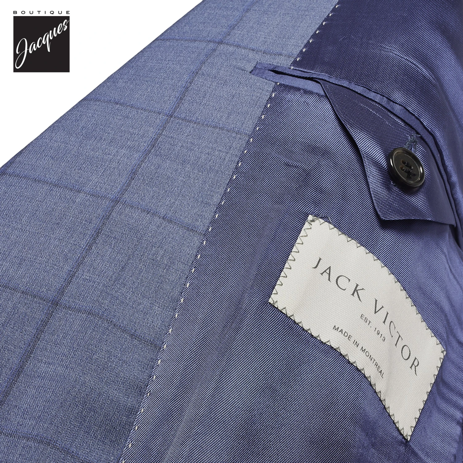 Ocean Blue Windowpane Check Slim Fit Urban Sartorial Suit - Jack Victor 12 Ocean Blue Windowpane Check Slim Fit Urban Sartorial Suit - Jack Victor - Image 10