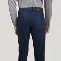 Blue Jackie Brushed Cotton Modern Fit Five Pocket Pants - Jack Victor 9 Blue Jackie Brushed Cotton Modern Fit Five Pocket Pants - Jack Victor -ETON Store JT215604 1552 OM3