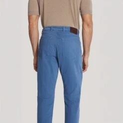 French Blue Jackie Brushed Cotton Modern Fit Five Pocket Pants - Jack Victor 8 French Blue Jackie Brushed Cotton Modern Fit Five Pocket Pants - Jack Victor -ETON Store JT215620L 1552 0013
