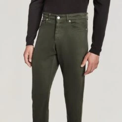 Green Jackie Brushed Cotton Modern Fit Five Pocket Pants - Jack Victor 7 Green Jackie Brushed Cotton Modern Fit Five Pocket Pants - Jack Victor -ETON Store JT215635 1552 OM1