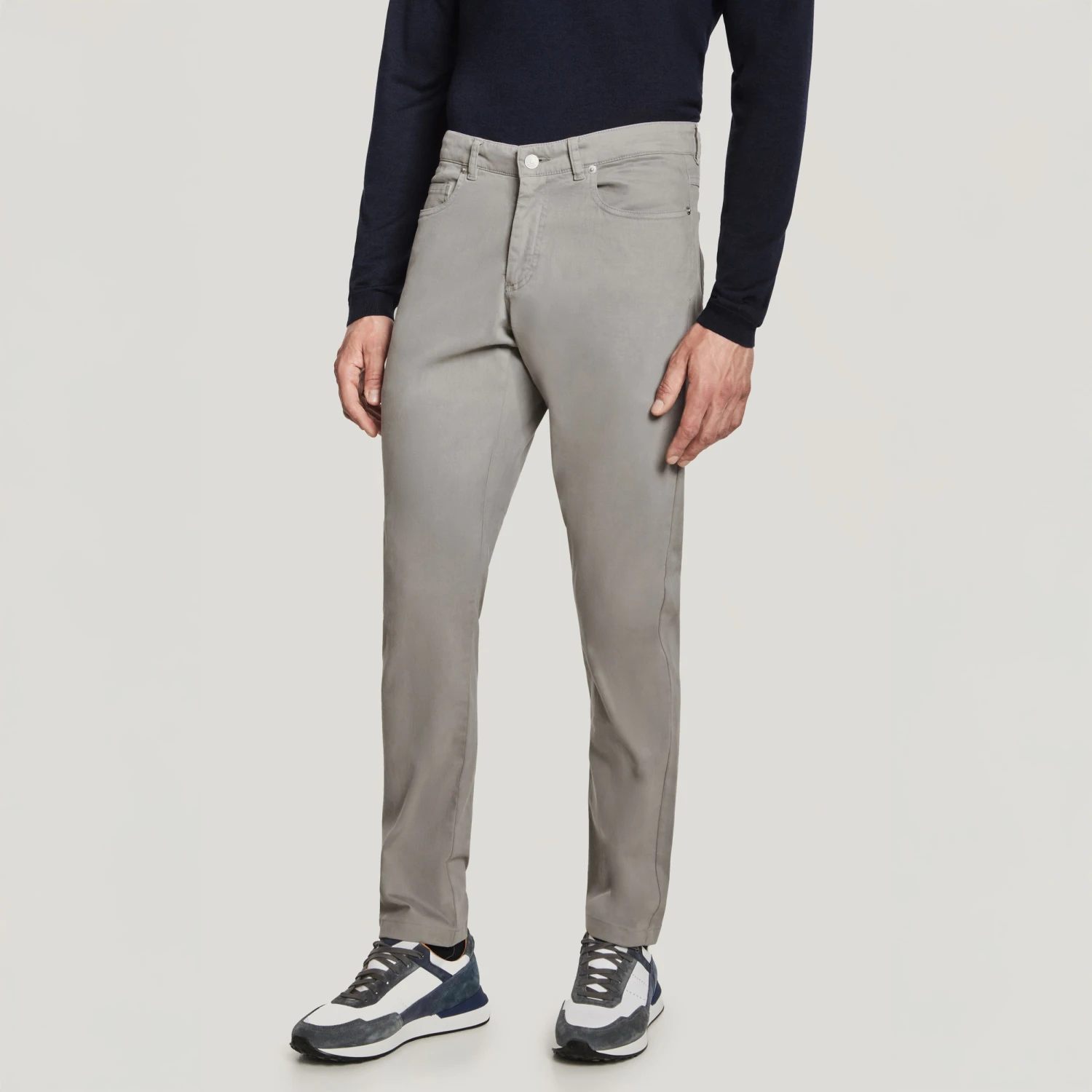 Putty Jackie Brushed Cotton Modern Fit Five Pocket Pants - Jack Victor 3 Putty Jackie Brushed Cotton Modern Fit Five Pocket Pants - Jack Victor