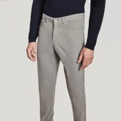Putty Jackie Brushed Cotton Modern Fit Five Pocket Pants - Jack Victor 7 Putty Jackie Brushed Cotton Modern Fit Five Pocket Pants - Jack Victor -ETON Store JT215640 1552 OM1