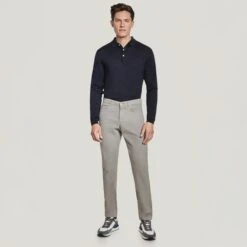 Putty Jackie Brushed Cotton Modern Fit Five Pocket Pants - Jack Victor 8 Putty Jackie Brushed Cotton Modern Fit Five Pocket Pants - Jack Victor -ETON Store JT215640 1552 OM2