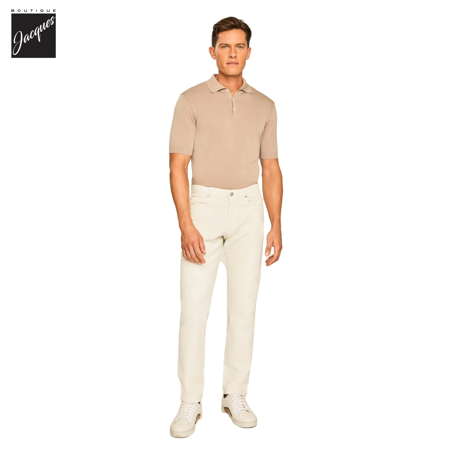 Bone Jackie Brushed Cotton Modern Fit Five Pocket Pants - Jack Victor 4 Bone Jackie Brushed Cotton Modern Fit Five Pocket Pants - Jack Victor - Image 2