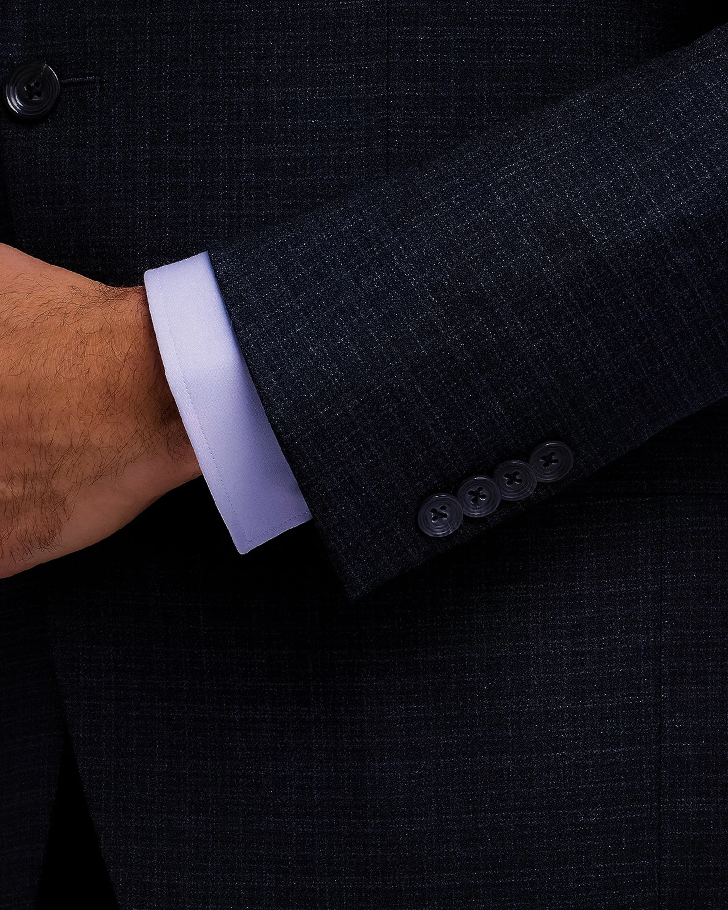 Blue Micro-Check Crepe Finish Esprit Modern Fit Suit - Jack Victor 4 Blue Micro-Check Crepe Finish Esprit Modern Fit Suit - Jack Victor - Image 2