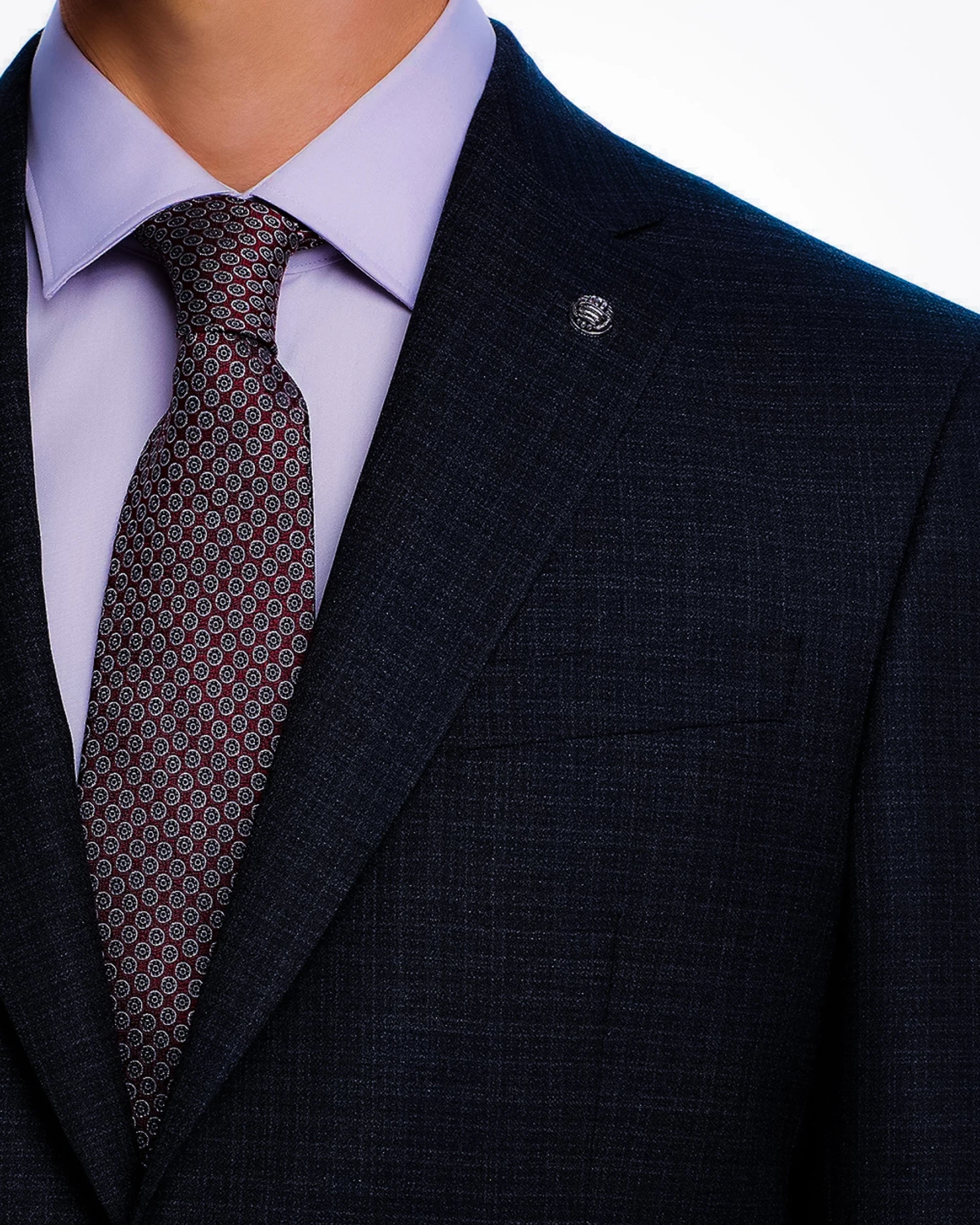 Blue Micro-Check Crepe Finish Esprit Modern Fit Suit - Jack Victor 5 Blue Micro-Check Crepe Finish Esprit Modern Fit Suit - Jack Victor - Image 3