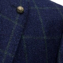 Blue With Green Windowpane Check McAllen Contemporary Fit Sport Coat - Jack Victor 1913 11 Blue With Green Windowpane Check McAllen Contemporary Fit Sport Coat - Jack Victor 1913 -ETON Store JVC10130 BLUE CHECK MCALLEN 5