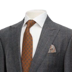 Gray Glen Check Peak Lapel - Edmund Contemporary Fit Wool Suit - Jack Victor 11 Gray Glen Check Peak Lapel - Edmund Contemporary Fit Wool Suit - Jack Victor -ETON Store JVC10522 3