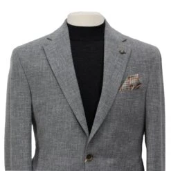 Neat Gray Madison Contemporary Fit Unconstructed Wool Sport Jacket - Jack Victor 9 Neat Gray Madison Contemporary Fit Unconstructed Wool Sport Jacket - Jack Victor -ETON Store JVC10712 1