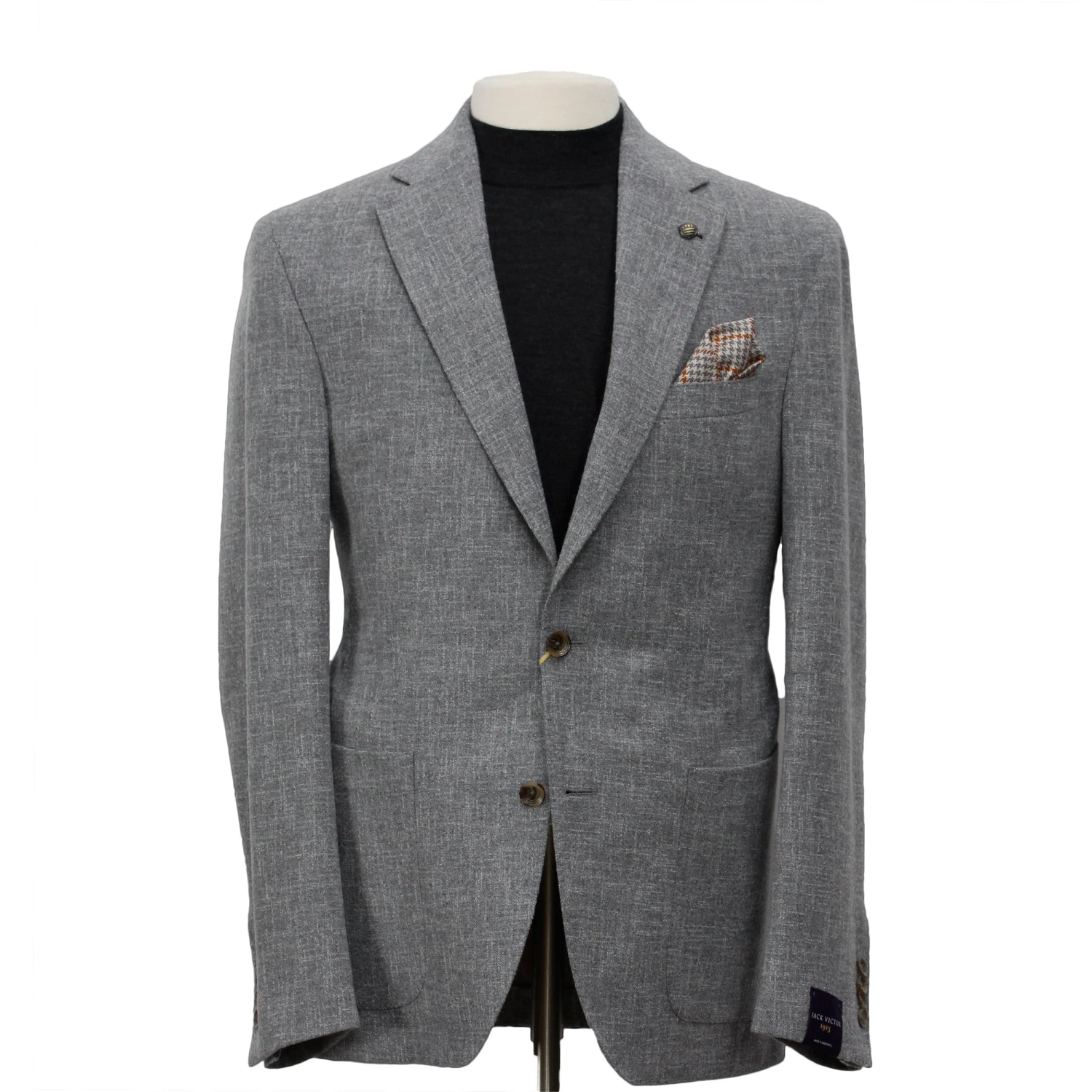 Neat Gray Madison Contemporary Fit Unconstructed Wool Sport Jacket - Jack Victor 3 Neat Gray Madison Contemporary Fit Unconstructed Wool Sport Jacket - Jack Victor