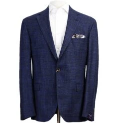 Blue Prince Of Wales Check McAllen Contemporary Fit Sport Coat - Jack Victor