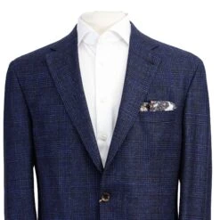 Blue Prince Of Wales Check McAllen Contemporary Fit Sport Coat - Jack Victor 12 Blue Prince Of Wales Check McAllen Contemporary Fit Sport Coat - Jack Victor -ETON Store JVC10756 MCALLEN 3