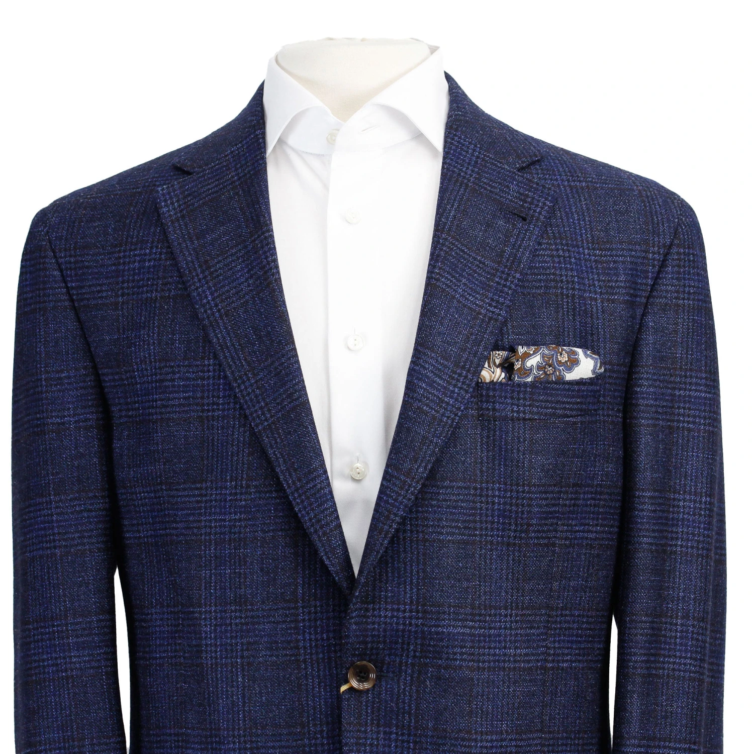 Blue Prince Of Wales Check McAllen Contemporary Fit Sport Coat - Jack Victor 6 Blue Prince Of Wales Check McAllen Contemporary Fit Sport Coat - Jack Victor - Image 4