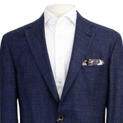 Blue Prince Of Wales Check McAllen Contemporary Fit Sport Coat - Jack Victor 13 Blue Prince Of Wales Check McAllen Contemporary Fit Sport Coat - Jack Victor -ETON Store JVC10756 MCALLEN 4