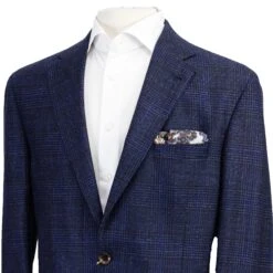Blue Prince Of Wales Check McAllen Contemporary Fit Sport Coat - Jack Victor 10 Blue Prince Of Wales Check McAllen Contemporary Fit Sport Coat - Jack Victor -ETON Store JVC10756 MCALLEN 5