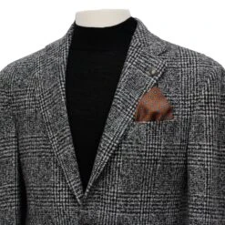 Gray Check Contemporary Fit Wool Silk Sport Jacket - Jack Victor 9 Gray Check Contemporary Fit Wool Silk Sport Jacket - Jack Victor -ETON Store JVC10784 3