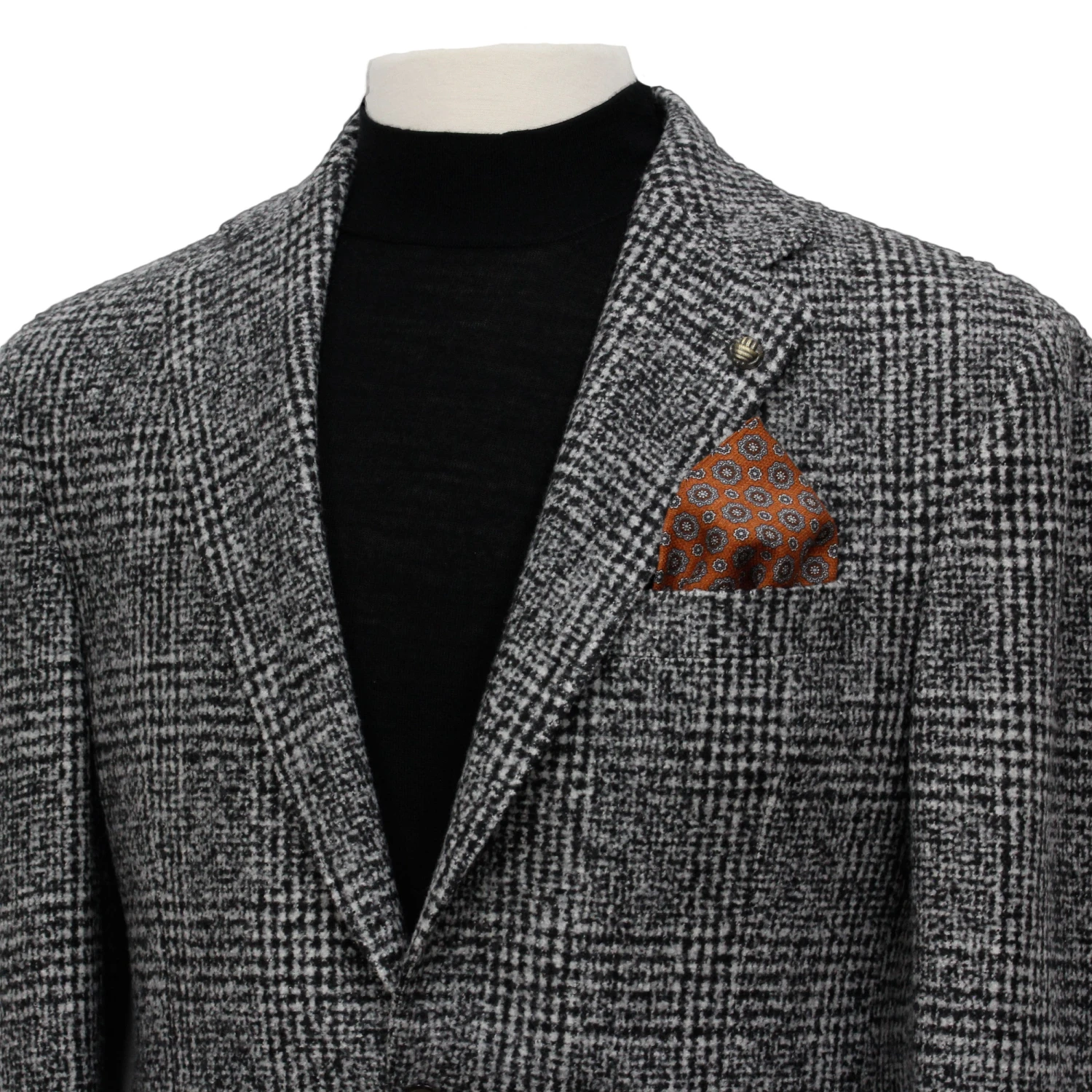 Gray Check Contemporary Fit Wool Silk Sport Jacket - Jack Victor 4 Gray Check Contemporary Fit Wool Silk Sport Jacket - Jack Victor - Image 2
