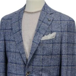 Light Blue Windowpane McAllen Contemporary Fit Alpaca-Wool Sport Jacket - Jack Victor 14 Light Blue Windowpane McAllen Contemporary Fit Alpaca-Wool Sport Jacket - Jack Victor -ETON Store JVC10964 MCALLEN 4