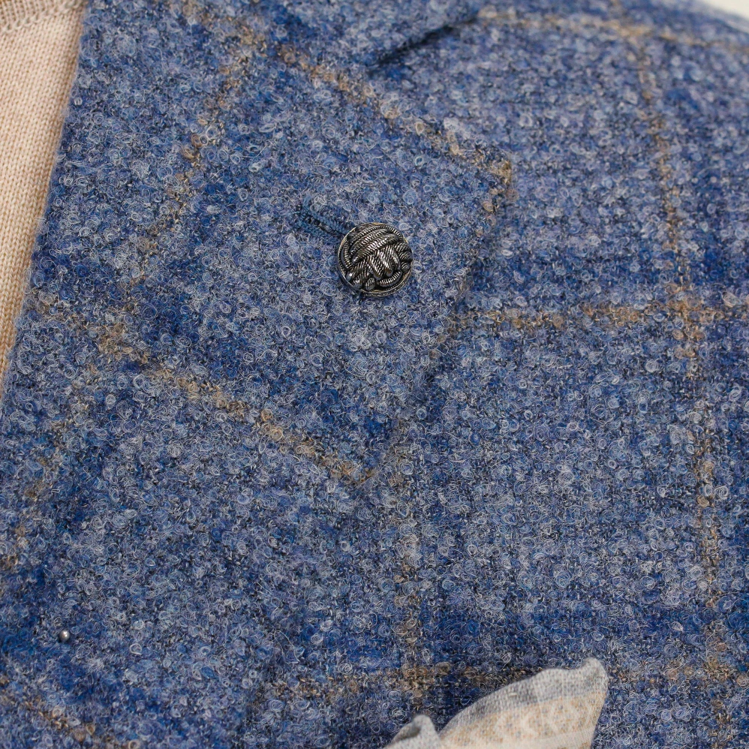 Light Blue Windowpane McAllen Contemporary Fit Alpaca-Wool Sport Jacket - Jack Victor 8 Light Blue Windowpane McAllen Contemporary Fit Alpaca-Wool Sport Jacket - Jack Victor - Image 6