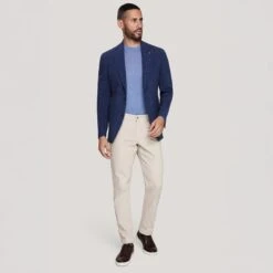 Mid Blue Wool/Silk/Linen Seersucker Myles Contemporary Sport Jacket - Jack Victor 1913 8 Mid Blue Wool/Silk/Linen Seersucker Myles Contemporary Sport Jacket - Jack Victor 1913 -ETON Store JVC13000 2283