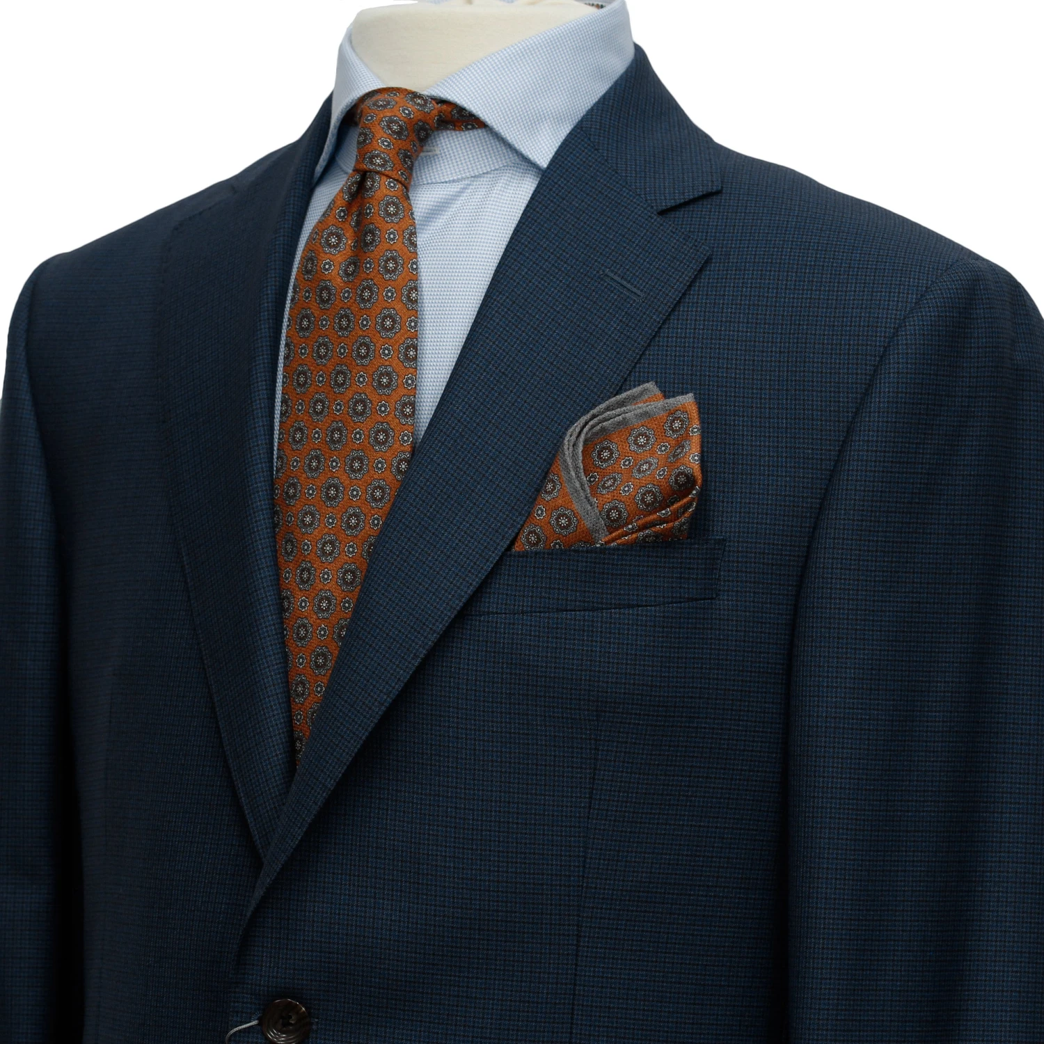 Blue Micro Check Century Classic Fit Suit - Jack Victor 4 Blue Micro Check Century Classic Fit Suit - Jack Victor - Image 2