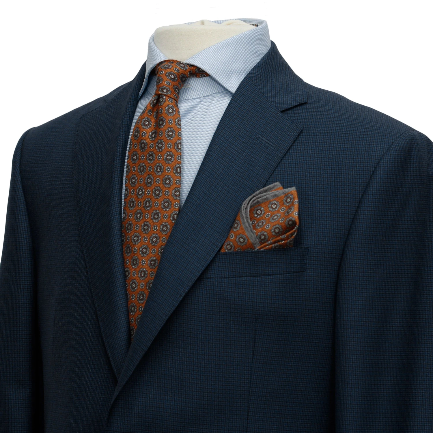 Blue Micro Check Century Classic Fit Suit - Jack Victor 6 Blue Micro Check Century Classic Fit Suit - Jack Victor - Image 4