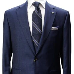 Navy Micro-Houndstooth Vitale Barberis Wool - Essence Contemporary Fit Suit - Jack Victor -ETON Store JVC30513 Jack Victor 2