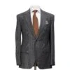 Gray Glen Check Peak Lapel - Edmund Contemporary Fit Wool Suit - Jack Victor