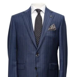 Mid-Blue Pinstripe Essence Modern Fit Suit - Jack Victor 11 Mid-Blue Pinstripe Essence Modern Fit Suit - Jack Victor -ETON Store JVC30615 1