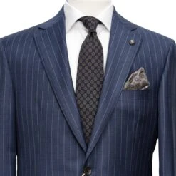 Mid-Blue Pinstripe Essence Modern Fit Suit - Jack Victor 10 Mid-Blue Pinstripe Essence Modern Fit Suit - Jack Victor -ETON Store JVC30615 2