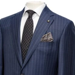 Mid-Blue Pinstripe Essence Modern Fit Suit - Jack Victor 9 Mid-Blue Pinstripe Essence Modern Fit Suit - Jack Victor -ETON Store JVC30615 3