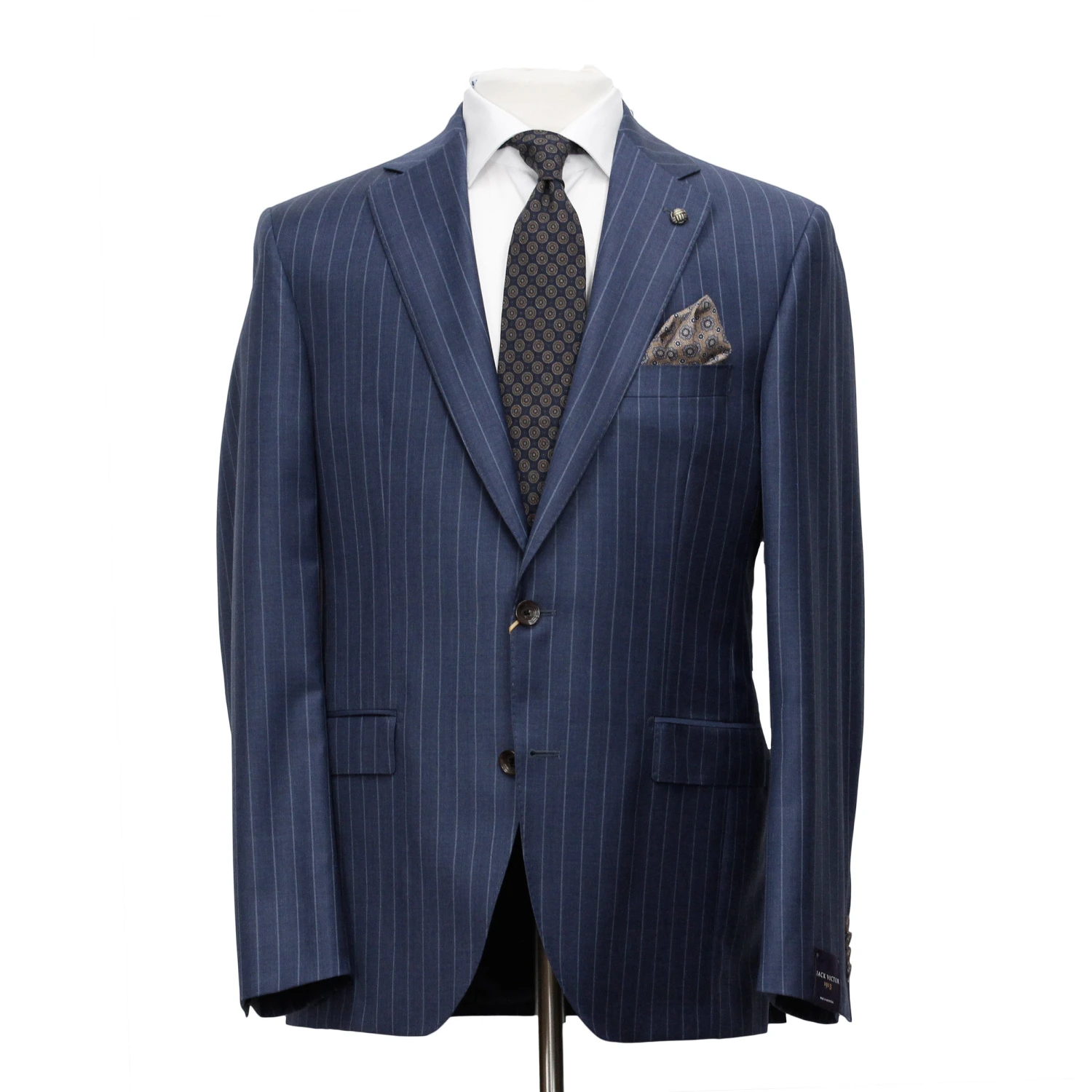 Mid-Blue Pinstripe Essence Modern Fit Suit - Jack Victor 3 Mid-Blue Pinstripe Essence Modern Fit Suit - Jack Victor