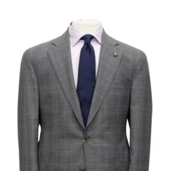 Gray Fine Prince Of Wales Check Mason Contemporary Fit Suit - Jack Victor 9 Gray Fine Prince Of Wales Check Mason Contemporary Fit Suit - Jack Victor -ETON Store JVC30750 1