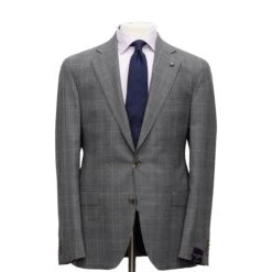 Gray Fine Prince Of Wales Check Mason Contemporary Fit Suit - Jack Victor