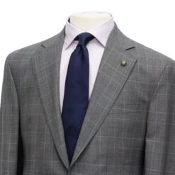 Gray Fine Prince Of Wales Check Mason Contemporary Fit Suit - Jack Victor 11 Gray Fine Prince Of Wales Check Mason Contemporary Fit Suit - Jack Victor -ETON Store JVC30750 3