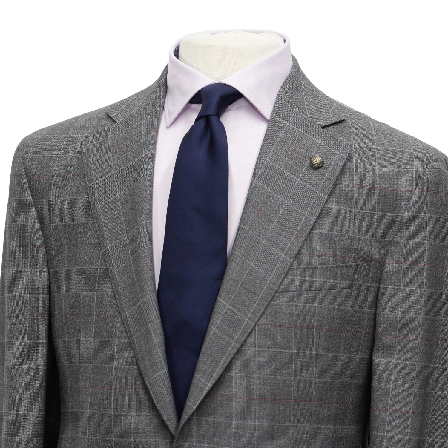 Gray Fine Prince Of Wales Check Mason Contemporary Fit Suit - Jack Victor 6 Gray Fine Prince Of Wales Check Mason Contemporary Fit Suit - Jack Victor - Image 4