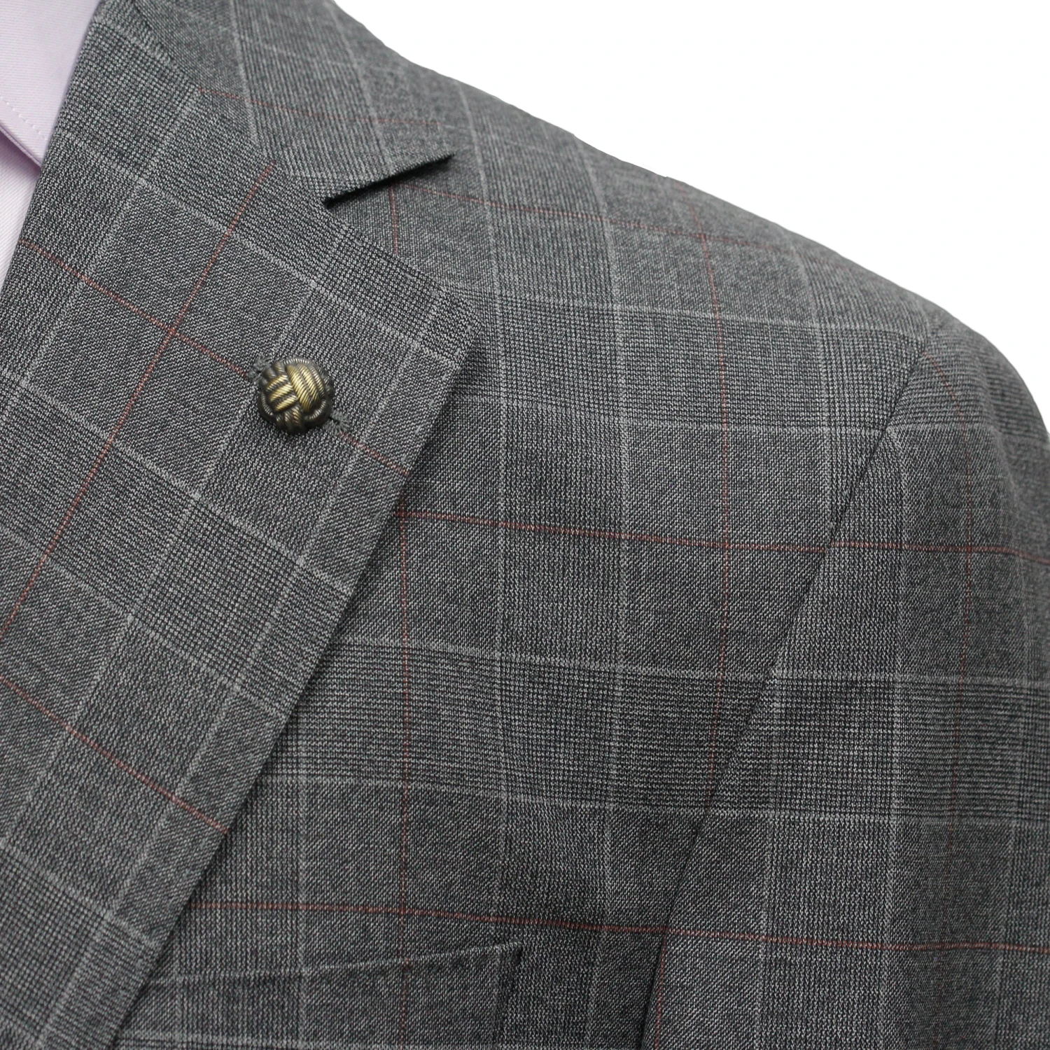 Gray Fine Prince Of Wales Check Mason Contemporary Fit Suit - Jack Victor 7 Gray Fine Prince Of Wales Check Mason Contemporary Fit Suit - Jack Victor - Image 5