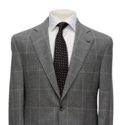 Gray Prince Of Wales Check Mason Contemporary Fit DRAGO Wool Suit - Jack Victor -ETON Store JVC30779 1
