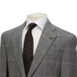 Gray Prince Of Wales Check Mason Contemporary Fit DRAGO Wool Suit - Jack Victor -ETON Store JVC30779 2