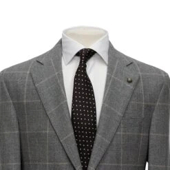 Gray Prince Of Wales Check Mason Contemporary Fit DRAGO Wool Suit - Jack Victor -ETON Store JVC30779 4
