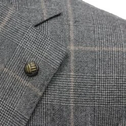 Gray Prince Of Wales Check Mason Contemporary Fit DRAGO Wool Suit - Jack Victor -ETON Store JVC30779 6