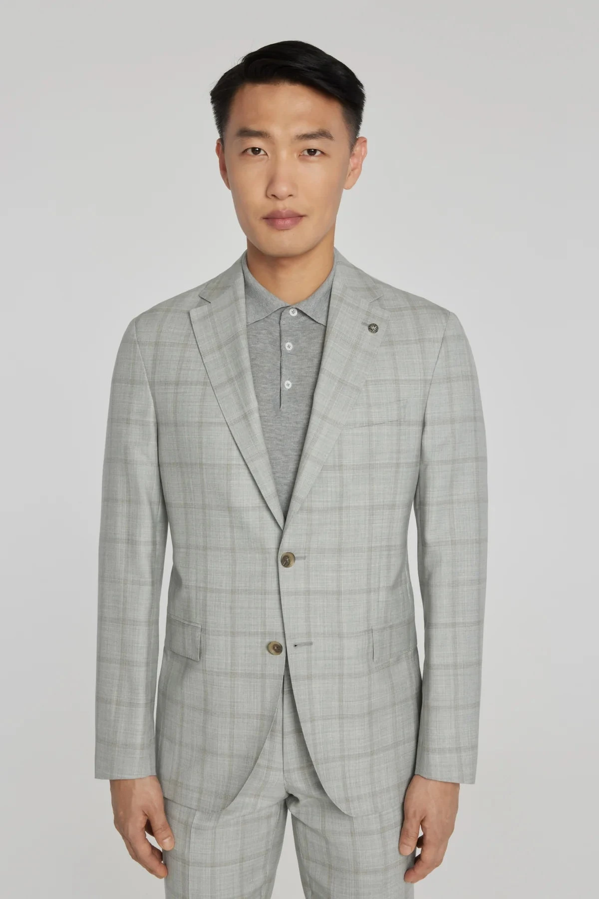 Light Grey Subtle Windowpane Check McAllen Contemporary Fit Suit - Jack Victor 5 Light Grey Subtle Windowpane Check McAllen Contemporary Fit Suit - Jack Victor - Image 3
