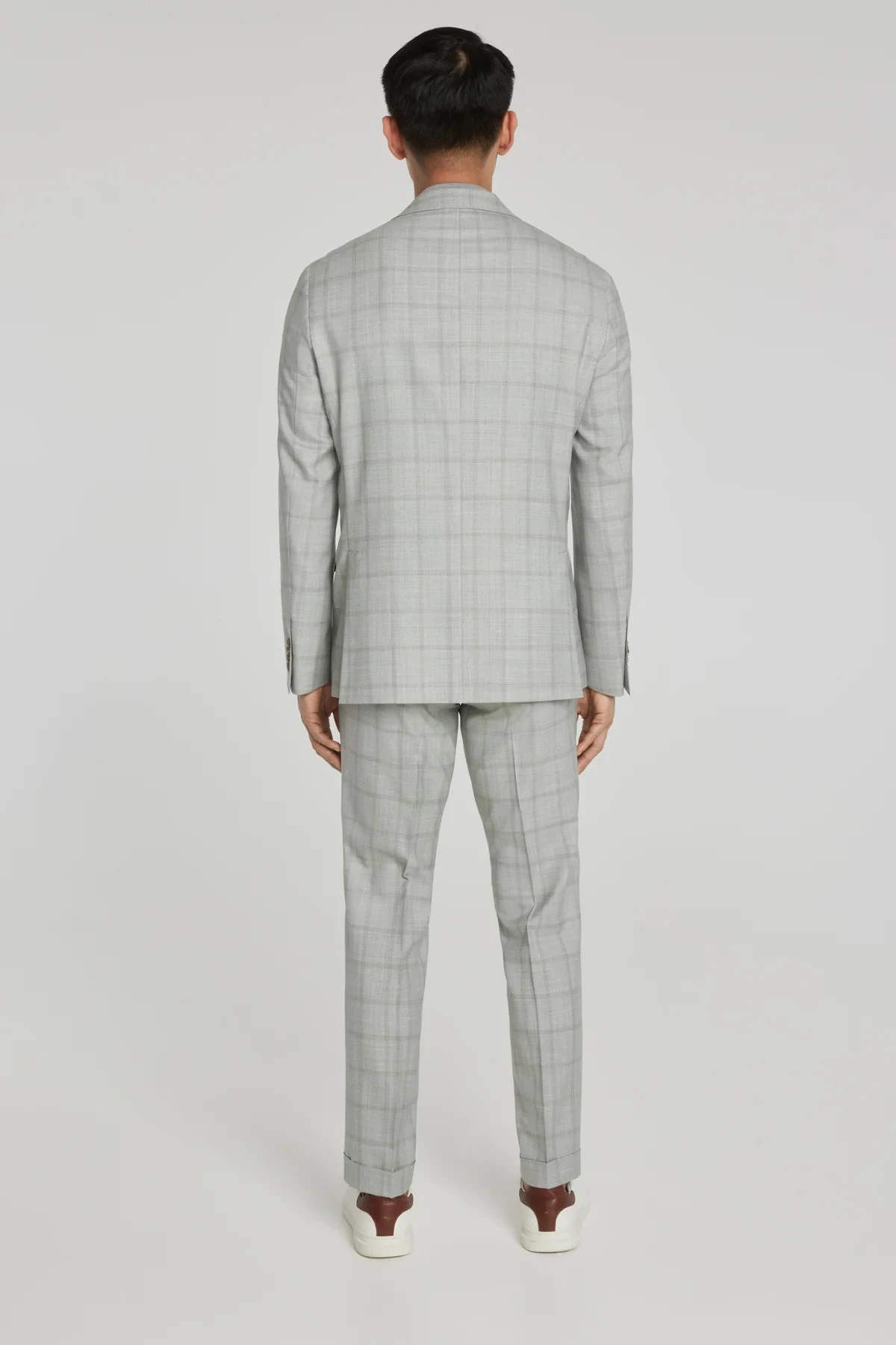 Light Grey Subtle Windowpane Check McAllen Contemporary Fit Suit - Jack Victor 8 Light Grey Subtle Windowpane Check McAllen Contemporary Fit Suit - Jack Victor - Image 6