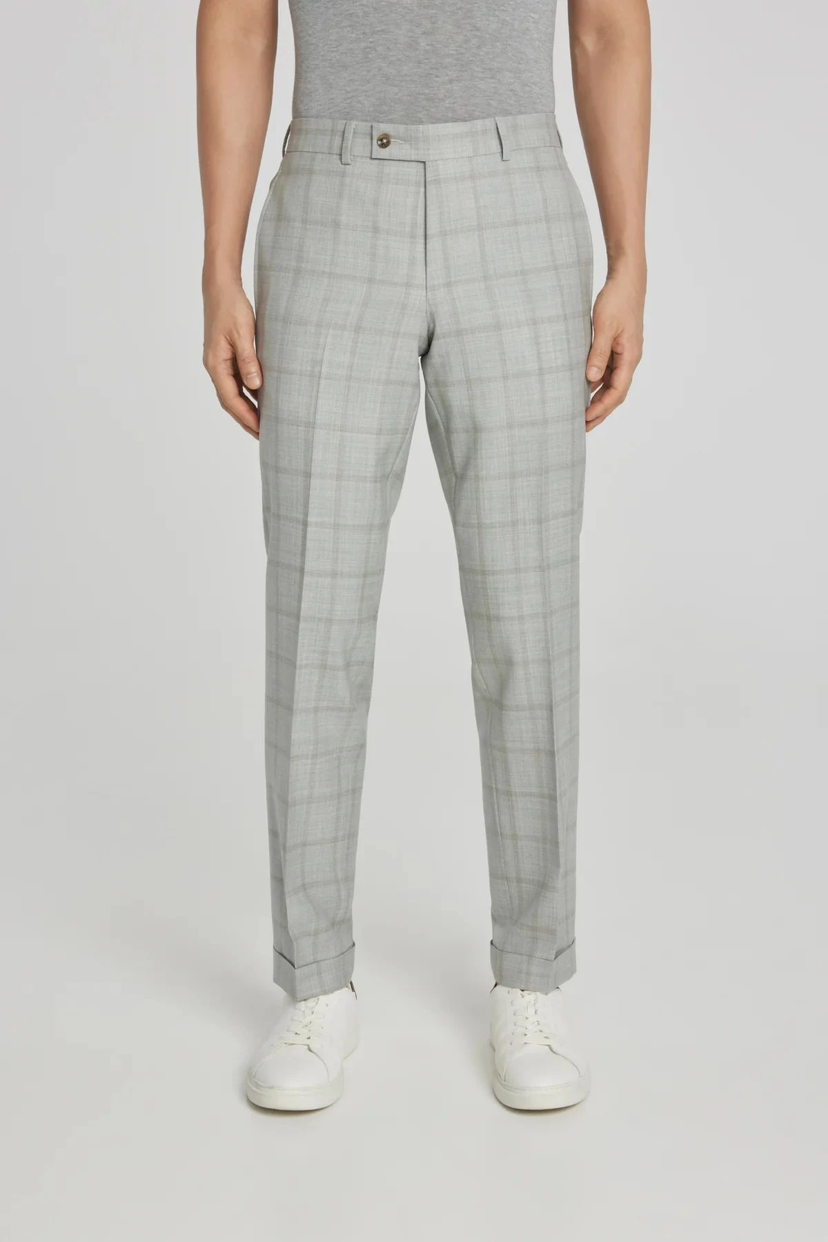 Light Grey Subtle Windowpane Check McAllen Contemporary Fit Suit - Jack Victor 9 Light Grey Subtle Windowpane Check McAllen Contemporary Fit Suit - Jack Victor - Image 7